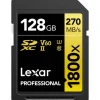 Lexar 128GB Professional 1800x 270MB/S UHS-II V60 SDXC Twin Pack