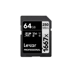 Lexar 64GB UHS-II SDXC 250MB/s 1667x Pro