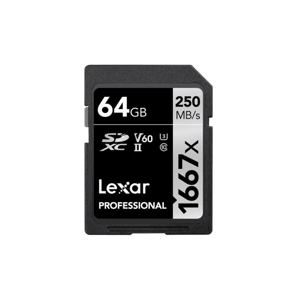 Lexar 64GB UHS-II SDXC 250MB/s 1667x Pro