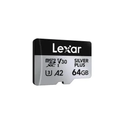 Lexar microSDXC Silver Plus UHS-1 64GB V30 R205/W100MB/s