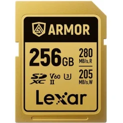 Lexar Professional GOLD 256GB ARMOR SDXC UHS-II V60 IP68 Steel