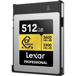 Lexar Professional GOLD 512GB CFexpress 4.0 Type B Card (3600MB/Sec)