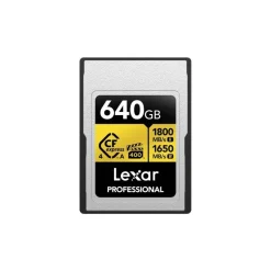 Lexar Professional GOLD 640GB CFexpress 4.0 Type A Card (1800MB/Sec)