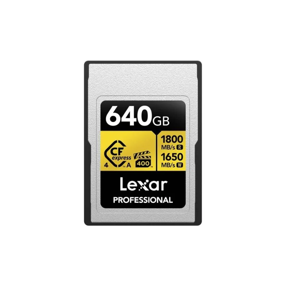 Lexar Professional GOLD 640GB CFexpress 4.0 Type A Card (1800MB/Sec)