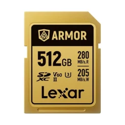 Lexar Professional GOLD 512GB ARMOR SDXC UHS-II V60 IP68 Steel