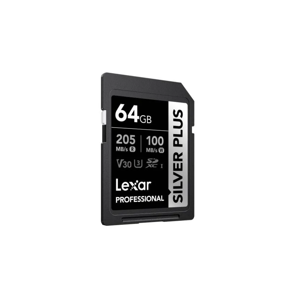 Lexar SD Silver Plus UHS-1 64GB V30 R205/W150MB/s