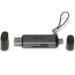 Lindy USB 3.2 Type C & A SD / Micro SD Card Reader