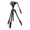 Manfrotto 055 Carbon Fibre Video Tripod with 502 Fluid Video Head