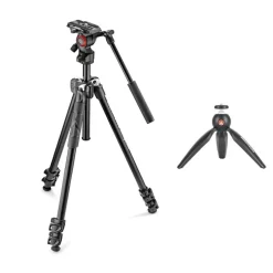 Manfrotto 290 Tripod with Video Head and Pixi Mini Bundle