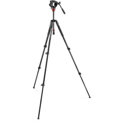 Manfrotto 190 X 3 Section Aluminium Tripod with 500 Fluid Head and Levelling Col