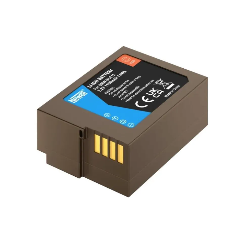 Newell Battery DMW-BLC12 with USB-C Onboard Recharge for Panasonic