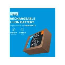 Newell Battery DMW-BLC12 with USB-C Onboard Recharge for Panasonic
