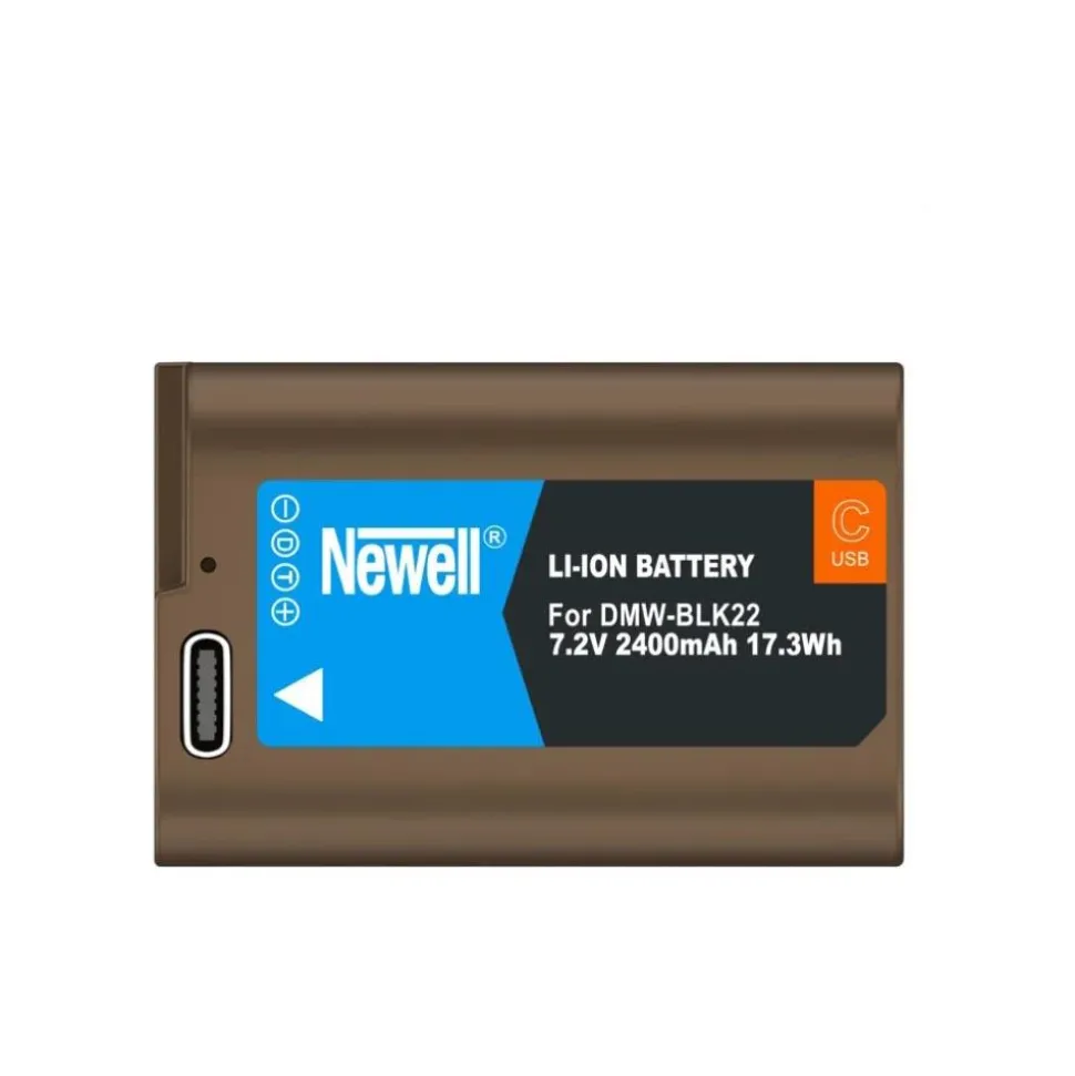 Newell Battery DMW-BLK22 with USB-C Onboard Recharge for Panasonic