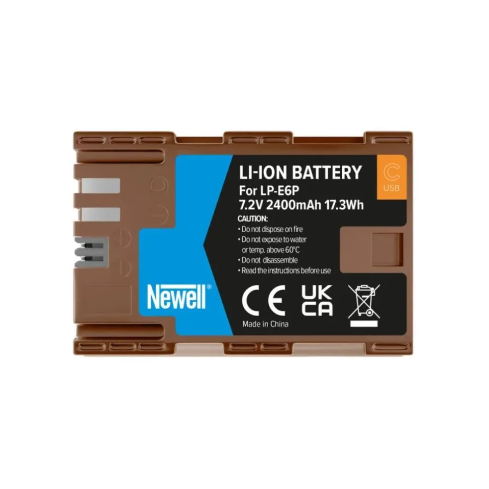 Newell Battery LP-E6P with USB-C Onboard Recharge for Canon