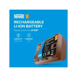 Newell Battery LP-E6P with USB-C Onboard Recharge for Canon