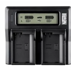 Newell DC-LCD Dual Channel Battery Charger For DMW-BLF19E Batteries