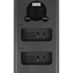 Newell DL-USB-C Dual Channel Battery Charger for LP-E10 Batteries