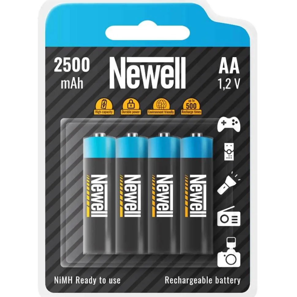 Newell Rechargeable Nimh AA 2500 4 Pack Blister