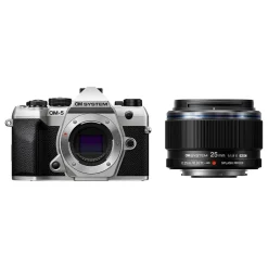 OM System OM-5 Mark II Silver with 25mm f/1.8 II Lens Kit