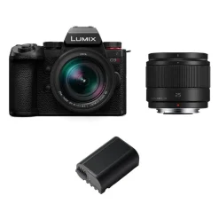 Panasonic Lumix G9 II with Leica 12-60mm and 25mm Lens and Battery Kit