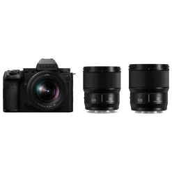 Panasonic Lumix S5 II X with 20-60mm, 50mm and 35mm Lens Kit
