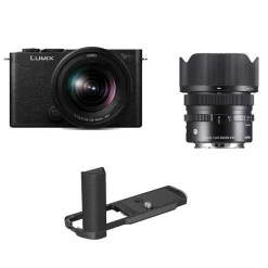 Panasonic Lumix S9 with Lumix 20-60mm and Sigma 24mm + SmallRig Handle