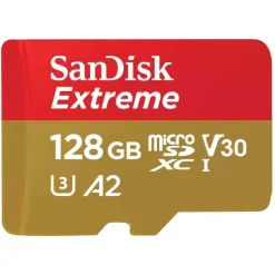 SanDisk 128GB Extreme 190MB/s A2 UHS-I microSDXC Card with SD Adapter