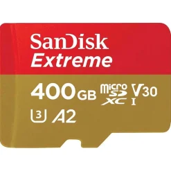SanDisk 400GB Extreme 190MB/s A2 UHS-I microSDXC Card with SD Adapter