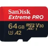 SanDisk 64GB Extreme PRO 200MB/s A2 UHS-I microSDXC with SD Adapter
