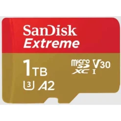 SanDisk 1TB Extreme 190MB/s A2 UHS-I microSDXC Card with SD Adapter