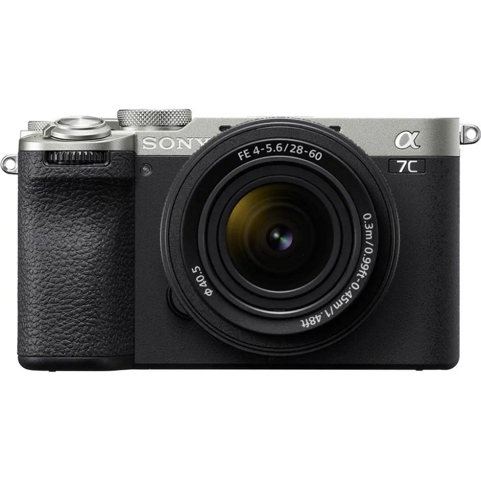 Sony A7C II Silver Camera with 28-60mm Zoom Lens Kit