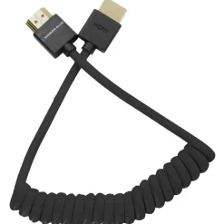 The Kondor Blue Full HDMI Coiled Cable 12 to 24-Inch Black
