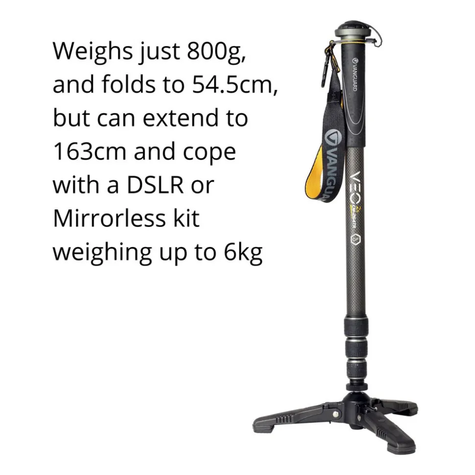 Vanguard Carbon Monopod with 26mm Legs Tri-stand