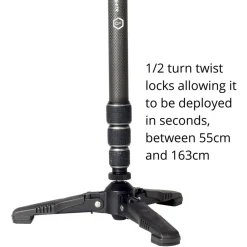 Vanguard Carbon Monopod with 26mm Legs Tri-stand