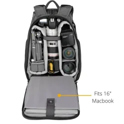 Vanguard VEO Adaptor R48 BK Backpack with USB Port Rear Access