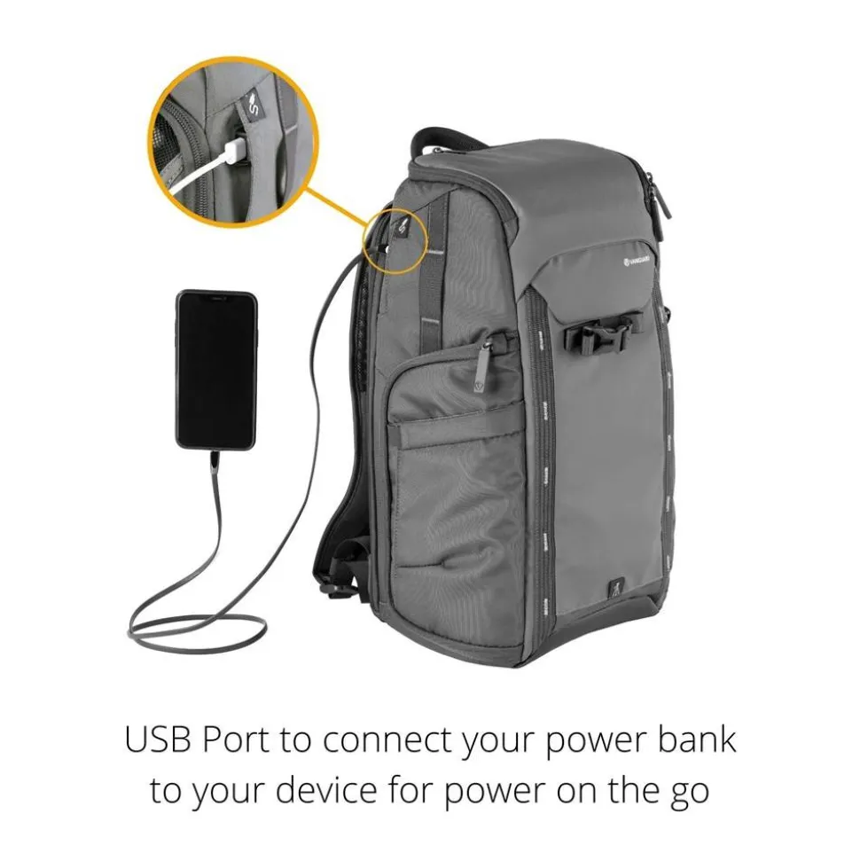 Vanguard VEO Adaptor R48 GY Backpack with USB Port Rear Access
