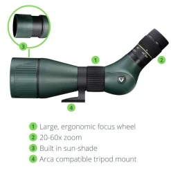 Vanguard VEO HD 80A Lightweight Spotting Scope - 20-60x Zoom