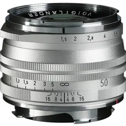 Voigtlander 50mm f/1.5 II VM ASPH Nokton Vintage MC Lens Silver Leica M