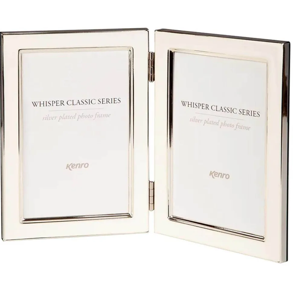 Whisper Classic Twin 7x5 Portrait Frame with White Inlay