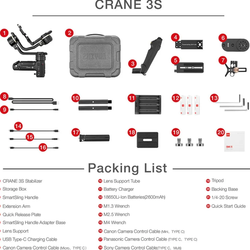 Zhiyun Crane 3S with SmartSling Handle