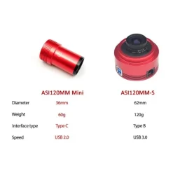 ZWO ASI120MM Mini USB2.0 Monochrome Camera with Autoguider Port